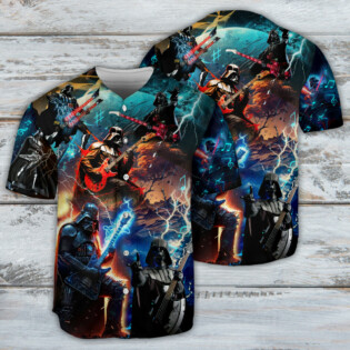 Starwars Darth Vader Playing Guitar - Baseball Jersey