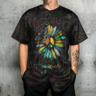 Hippie Sunflower Soul Life - Baseball Jersey - Owl Ohh - Owl Ohh