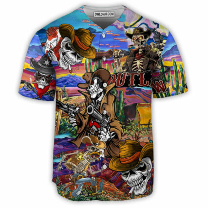 Cowboy Pirates Skull Love Life Cool - Baseball Jersey - Owl Ohh - Owl Ohh
