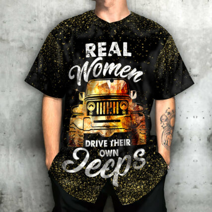 Jeep Real Women Drive Their Own Jeeps - Baseball Jersey - Owl Ohh - Owl Ohh