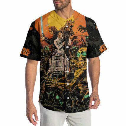 Starwars Halloween Return To Mustafar In Ghosts Of Vader’s Castle - Baseball Jersey