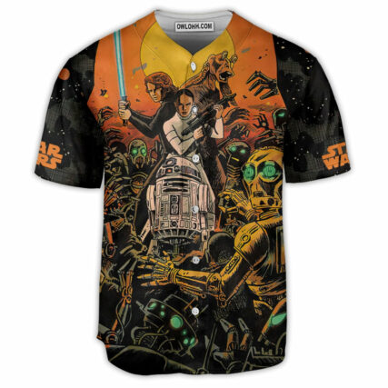 Starwars Halloween Return To Mustafar In Ghosts Of Vader’s Castle - Baseball Jersey