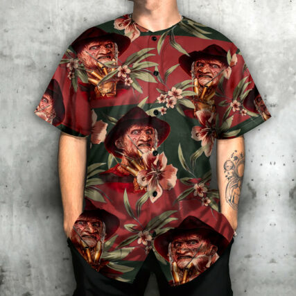 Halloween Freddy Krueger Tropical Style - Baseball Jersey - Owl Ohh-Owl Ohh