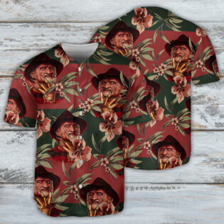 Halloween Freddy Krueger Tropical Style - Baseball Jersey - Owl Ohh-Owl Ohh
