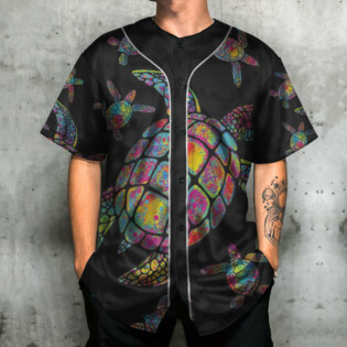 Hippie Turtle Art Undersea - Baseball Jersey - Owl Ohh - Owl Ohh