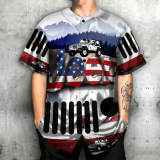Jeep American Jeep Lover - Baseball Jersey - Owl Ohh - Owl Ohh