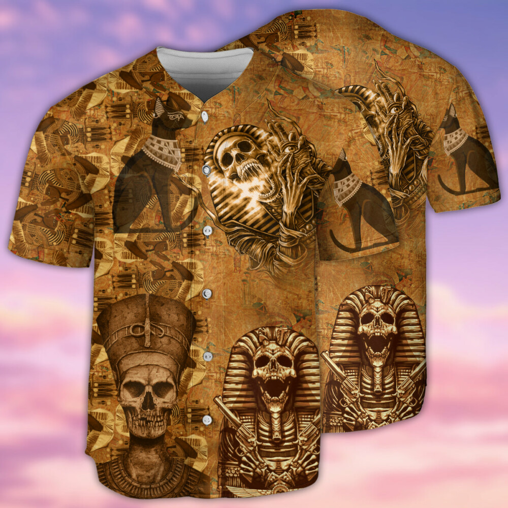 Egypt Skull Vintage Classic - Baseball Jersey - Owl Ohh - Owl Ohh