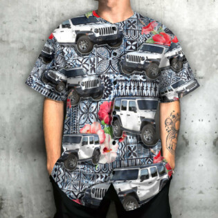 Jeep Flower Tropical Vibe - Baseball Jersey - Owl Ohh - Owl Ohh