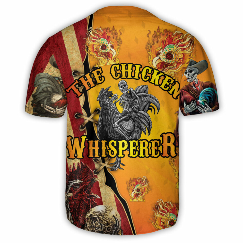 Chicken Farm Skull Chicken Fire - Baseball Jersey - Owl Ohh - Owl Ohh