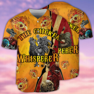Chicken Farm Skull Chicken Fire - Baseball Jersey - Owl Ohh - Owl Ohh