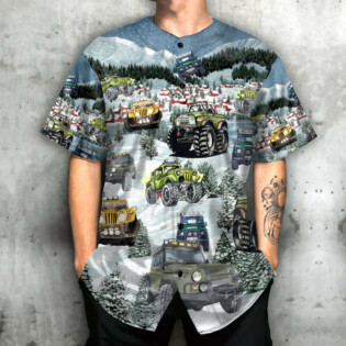 Jeep And Mountain Art - Baseball Jersey - Owl Ohh - Owl Ohh