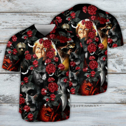 Halloween Horror Movie All Star Tropical Style - Baseball Jersey - Owl Ohh-Owl Ohh