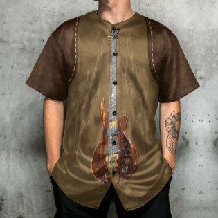 Guitar Music Rock Leather Style - Baseball Jersey - Owl Ohh - Owl Ohh
