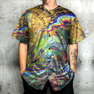 Hippie Turtle Music Vibe - Baseball Jersey - Owl Ohh - Owl Ohh