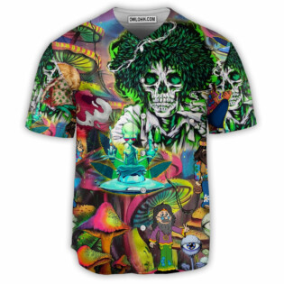 Hippie Skull Peace Life Color - Baseball Jersey - Owl Ohh - Owl Ohh