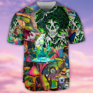 Hippie Skull Peace Life Color - Baseball Jersey - Owl Ohh - Owl Ohh