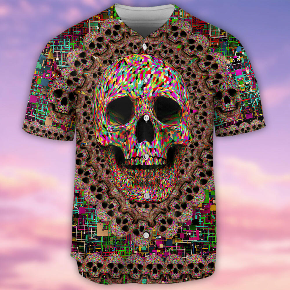 Skull Amazing Smiling - Baseball Jersey - Owl Ohh - Owl Ohh