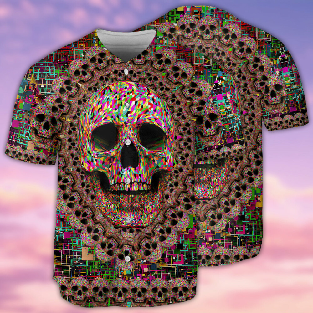 Skull Amazing Smiling - Baseball Jersey - Owl Ohh - Owl Ohh