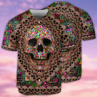 Skull Amazing Smiling - Baseball Jersey - Owl Ohh - Owl Ohh
