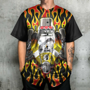 Hot Rod Special Flame - Baseball Jersey - Owl Ohh - Owl Ohh