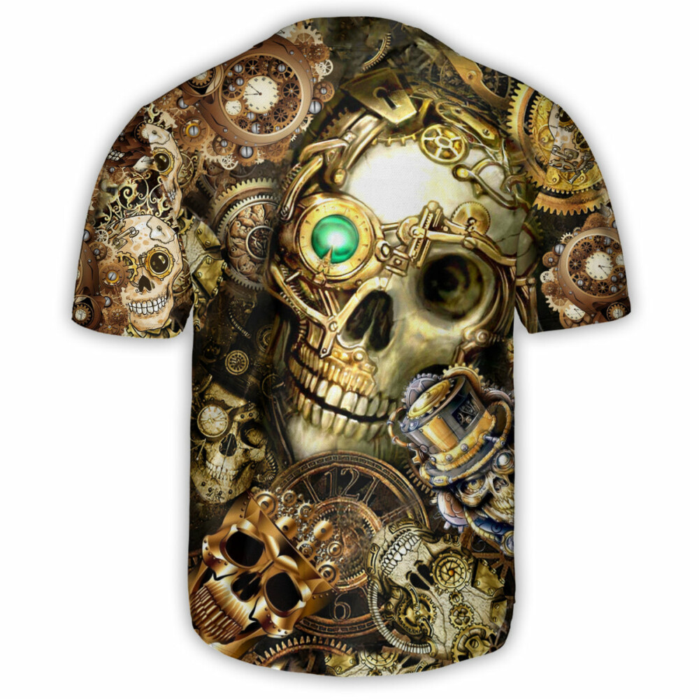 Skull Amazing Steampunk - Baseball Jersey - Owl Ohh - Owl Ohh