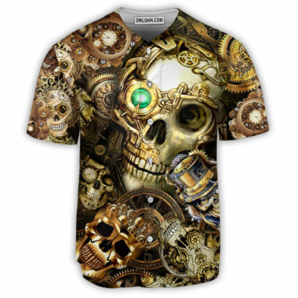 Skull Amazing Steampunk - Baseball Jersey - Owl Ohh - Owl Ohh