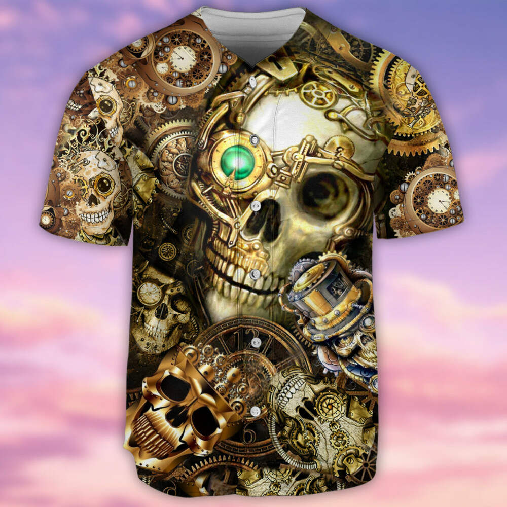 Skull Amazing Steampunk - Baseball Jersey - Owl Ohh - Owl Ohh