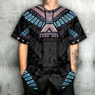 Native American Art Style - Baseball Jersey - Owl Ohh - Owl Ohh