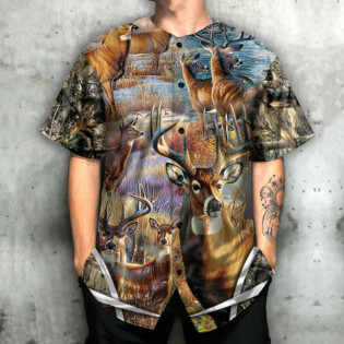 Hunting Deer Forest Hunting Lover - Baseball Jersey - Owl Ohh - Owl Ohh