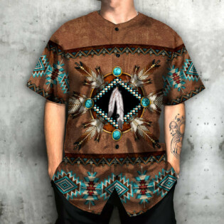 Native American With Leather Style - Baseball Jersey - Owl Ohh - Owl Ohh
