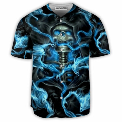 Skull Black Ground - Baseball Jersey - Owl Ohh - Owl Ohh