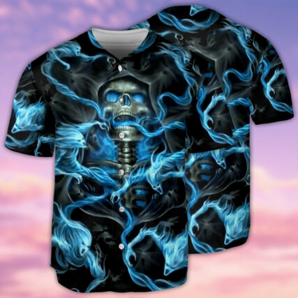 Skull Black Ground - Baseball Jersey - Owl Ohh - Owl Ohh