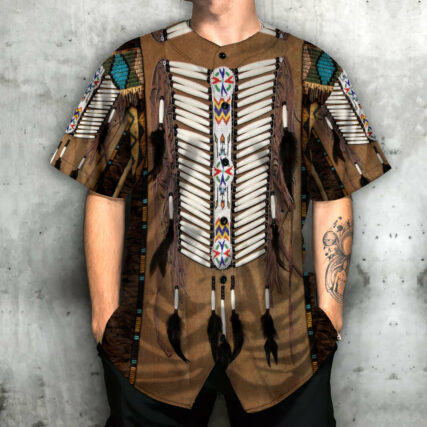 Native American Colorful Art Style - Baseball Jersey - Owl Ohh - Owl Ohh