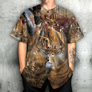 Hunting Forest Hunting Lover Art - Baseball Jersey - Owl Ohh - Owl Ohh