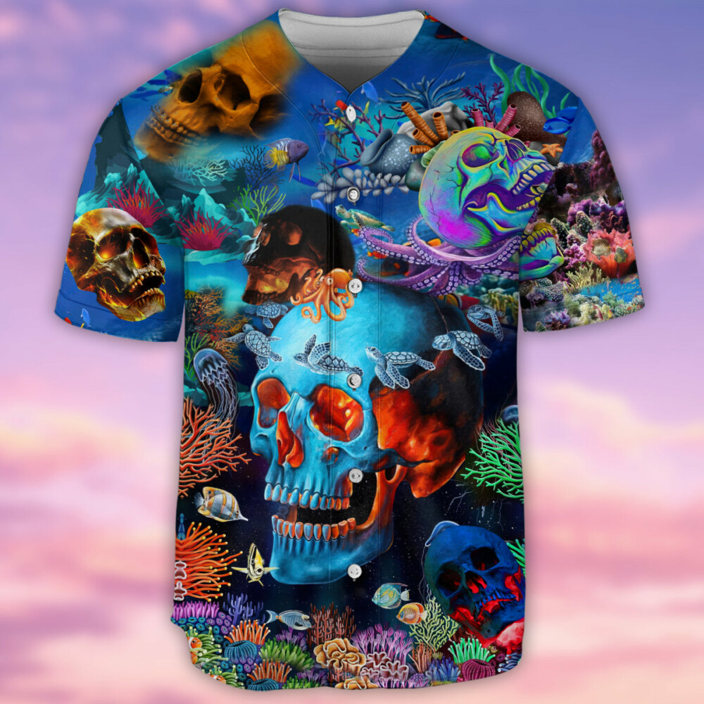 Skull Deep In The Ocean - Baseball Jersey - Owl Ohh - Owl Ohh