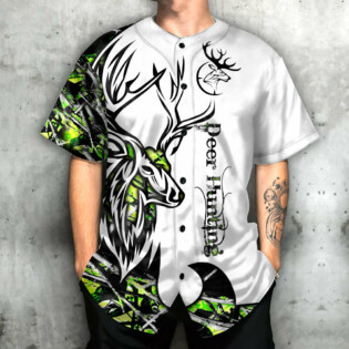 Hunting Deer Forest Hunting Lover Green Style - Baseball Jersey - Owl Ohh - Owl Ohh