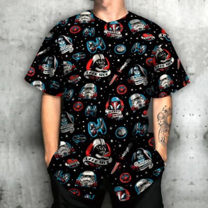 Star Wars Darth Vader Storm Trooper Dark Side Black - Baseball Jersey