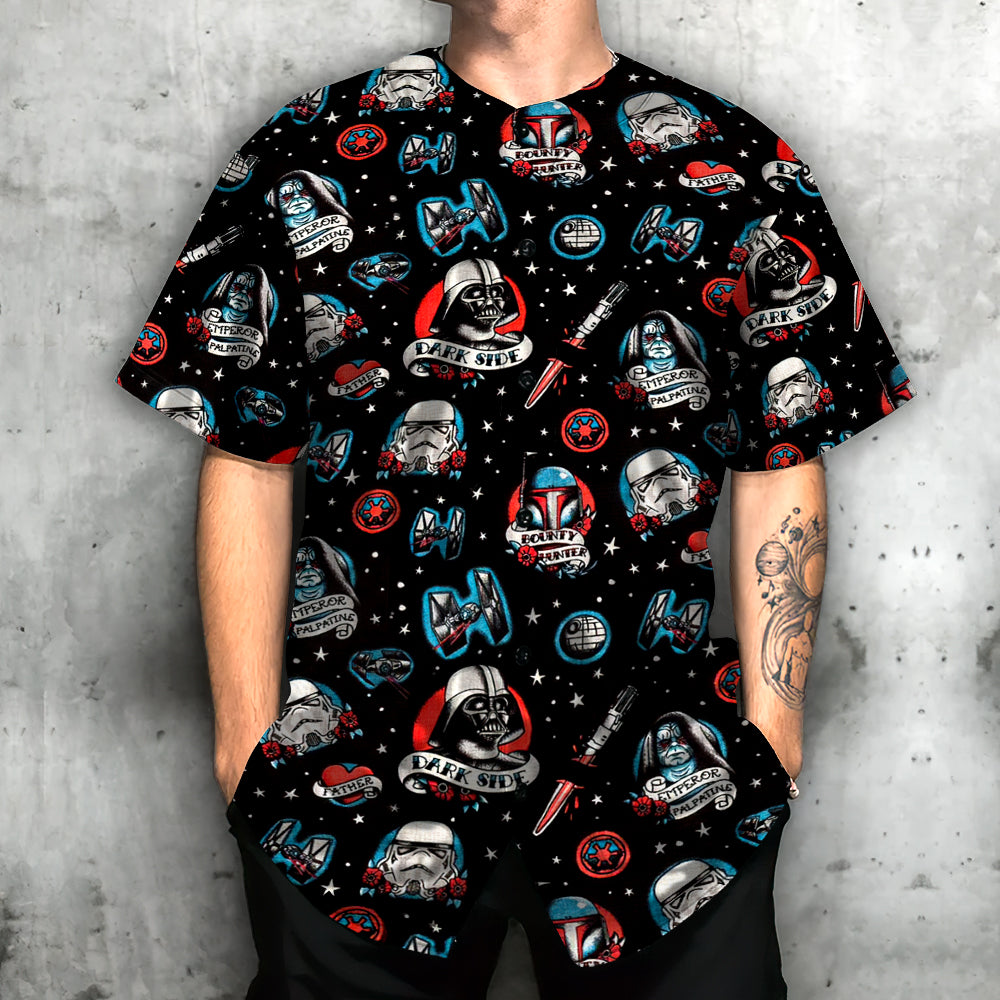 Star Wars Darth Vader Storm Trooper Dark Side Black - Baseball Jersey