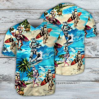 Stormtrooper Starwars Surfing - Baseball Jersey