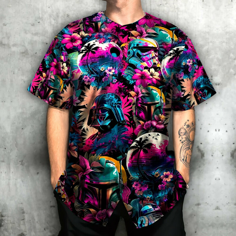 Special Star Wars Synthwave 02 - Baseball Jersey - Owl Ohh-Owl Ohh