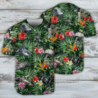 Star Wars Space Ships Tropical Forest - Baseball Jersey