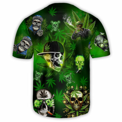 Skull Let's Get High - Baseball Jersey - Owl Ohh - Owl Ohh