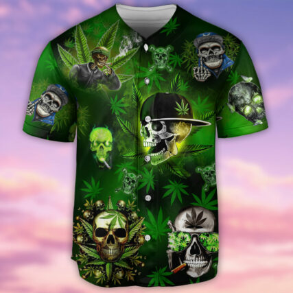 Skull Let's Get High - Baseball Jersey - Owl Ohh - Owl Ohh