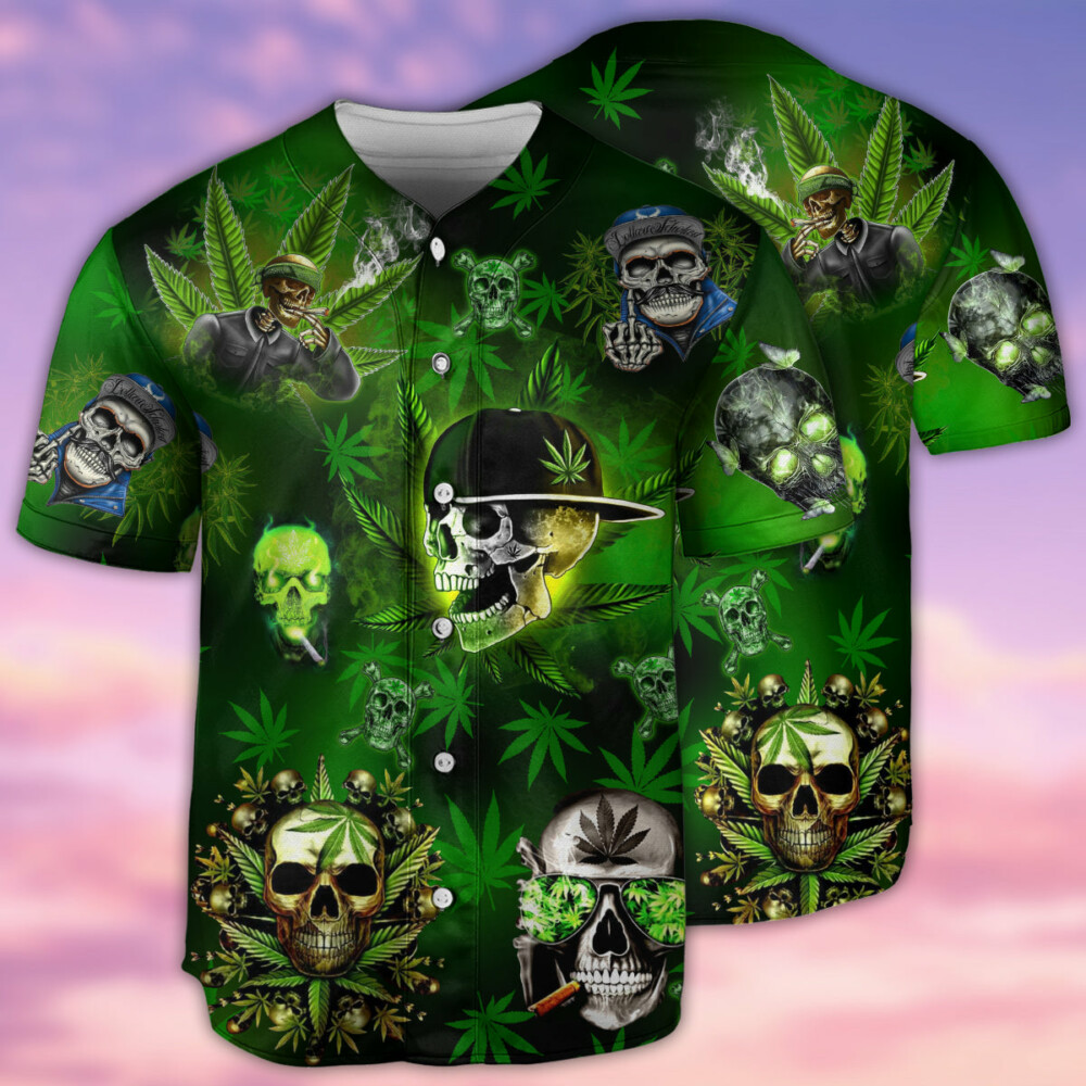 Skull Let's Get High - Baseball Jersey - Owl Ohh - Owl Ohh