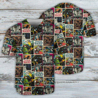 Star Wars Print Comic Pattern - Baseball Jersey