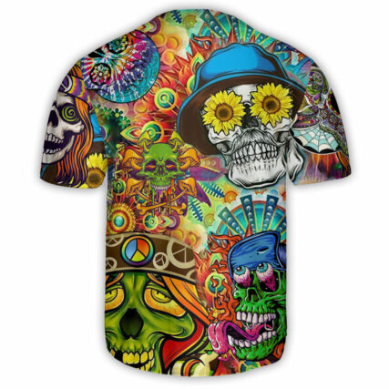 Skull Life Style Hippie - Baseball Jersey - Owl Ohh - Owl Ohh