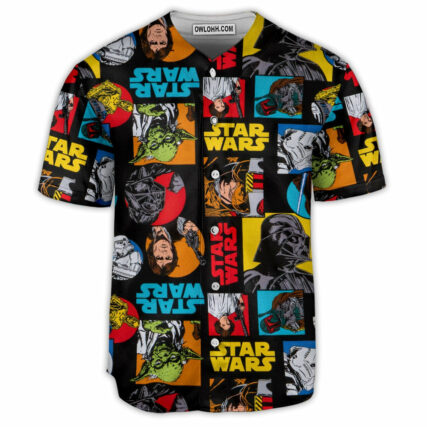 Star Wars Pattern Colorful - Baseball Jersey