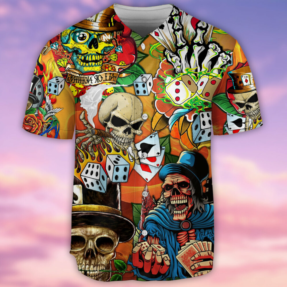 Skull Life Style Poker - Baseball Jersey - Owl Ohh - Owl Ohh
