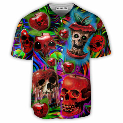 Skull Love Apple - Baseball Jersey - Owl Ohh - Owl Ohh