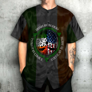 Irish By Blood American By Birth - Baseball Jersey - Owl Ohh - Owl Ohh